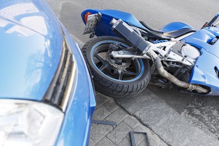 car crash involving a motorcycle